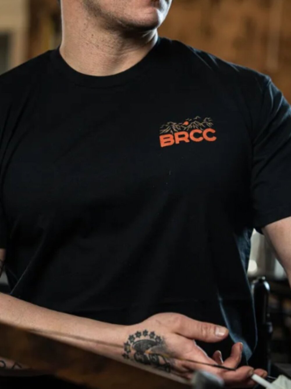 NWT Black Rifle Coffee Co Shirt Small Black Rise & Grind Outdoor Graphic Active